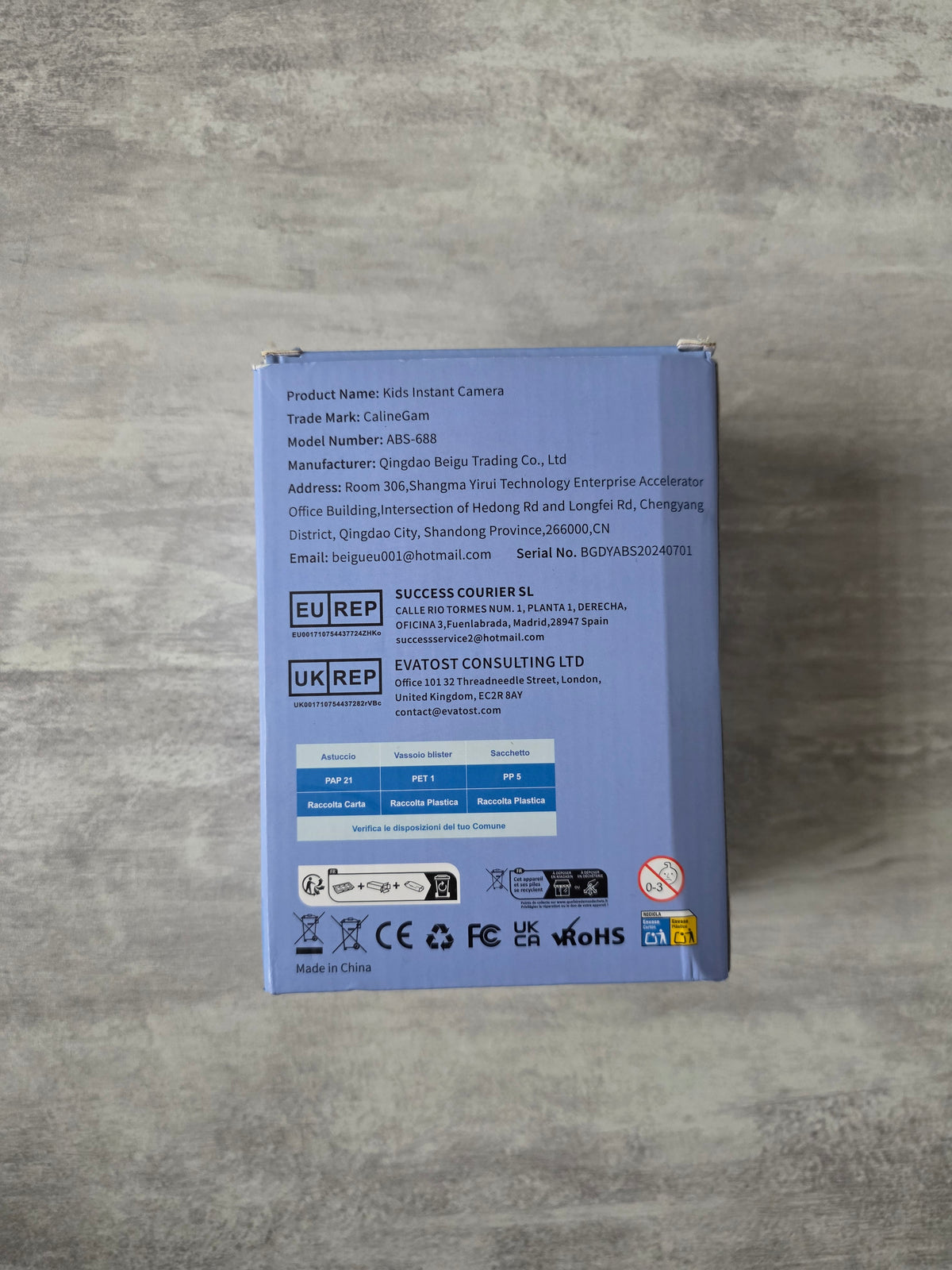 CalineGam Kinderkamera Sofortbildkamera, 1080P HD Digitalkamera 32GB Karte