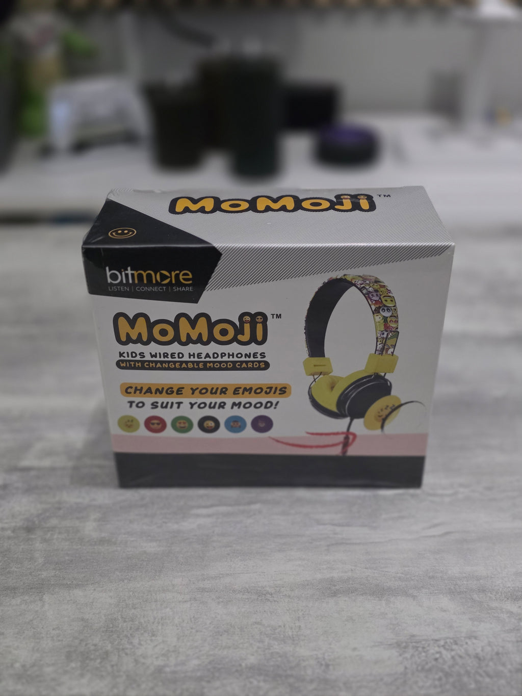 Bitmore MoMoji Kinder Kopfhörer 3,5mm Klinke, 85dB Lautstärkebegrenzt, Mikrofon
