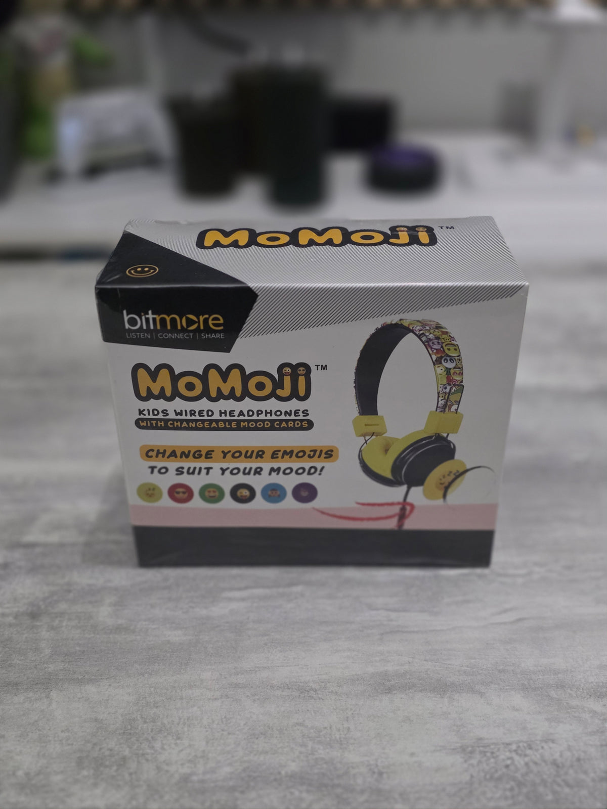 Bitmore MoMoji Kinder Kopfhörer 3,5mm Klinke, 85dB Lautstärkebegrenzt, Mikrofon
