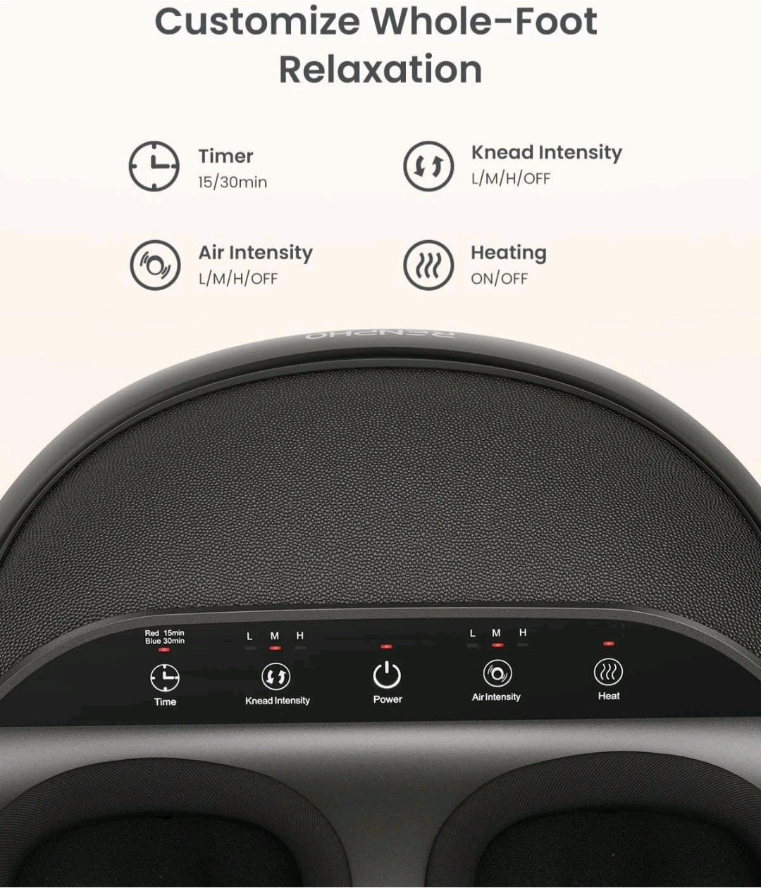 RENPHO RF-FM059 Fußmassagegerät mit Wärme Shiatsu-Fußmassagegerät