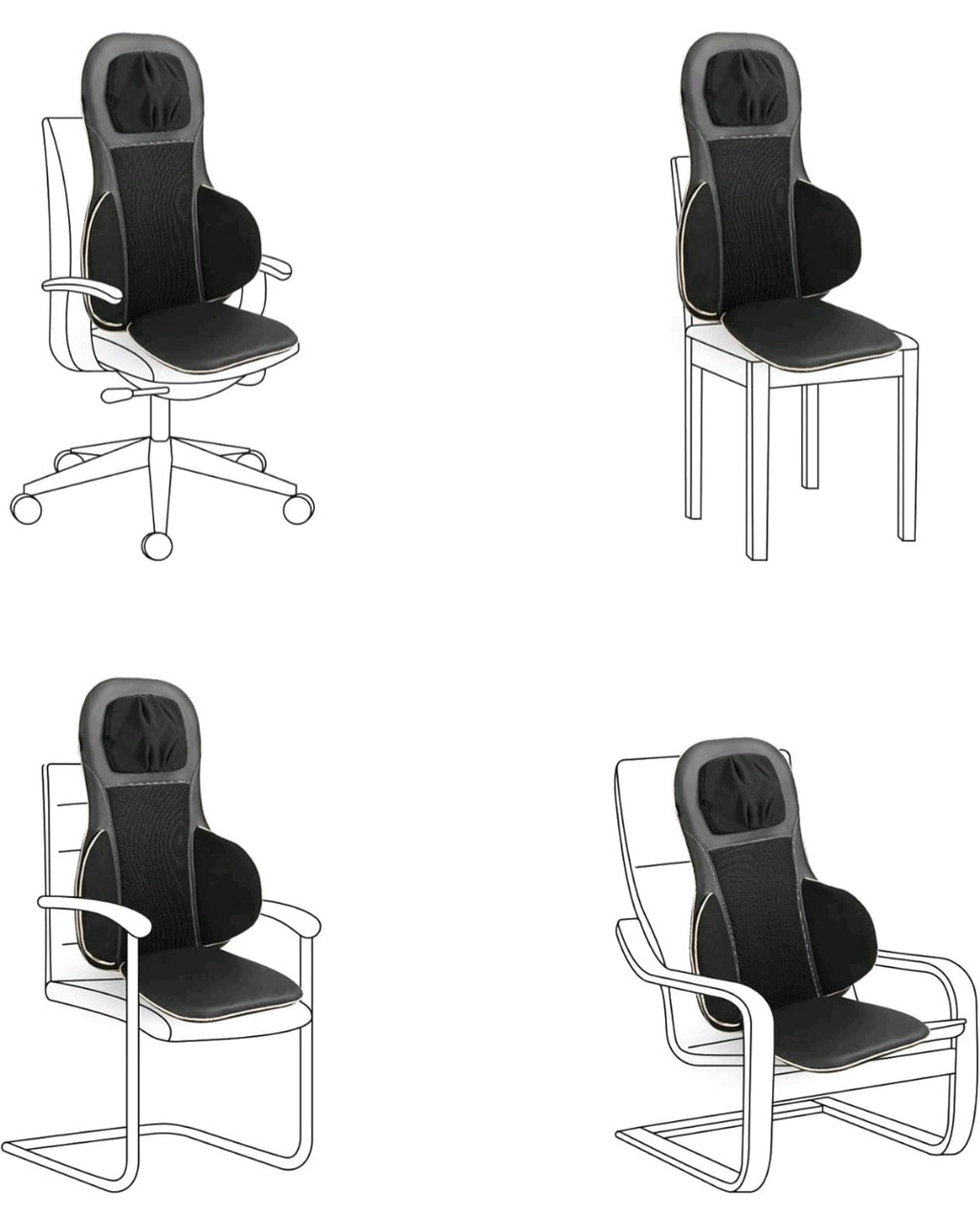 Medisana MC 825 Shiatsu-Massagesitzauflage für Nacken, Schultern und Rücken