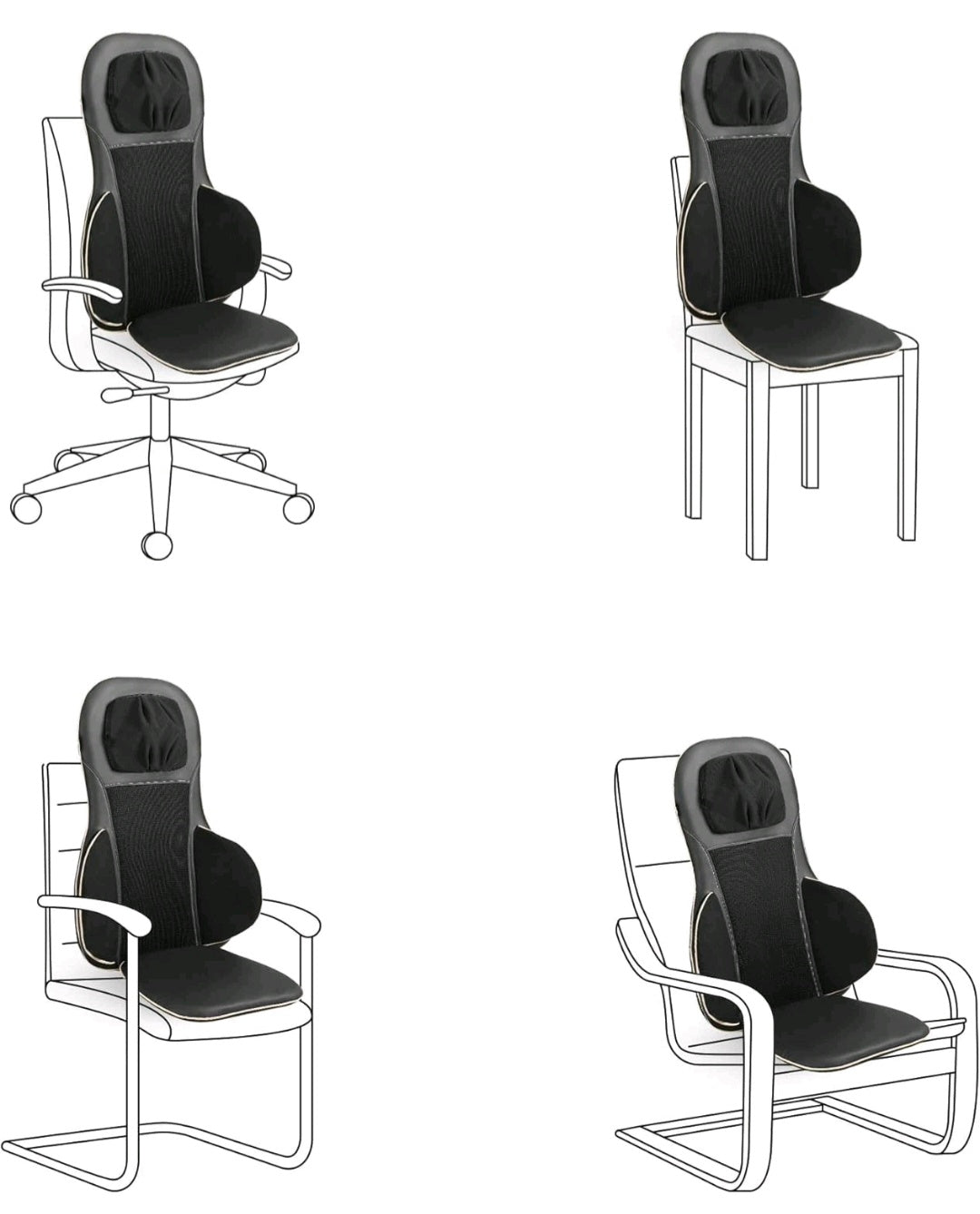 Medisana MC 825 Shiatsu-Massagesitzauflage für Nacken, Schultern und Rücken