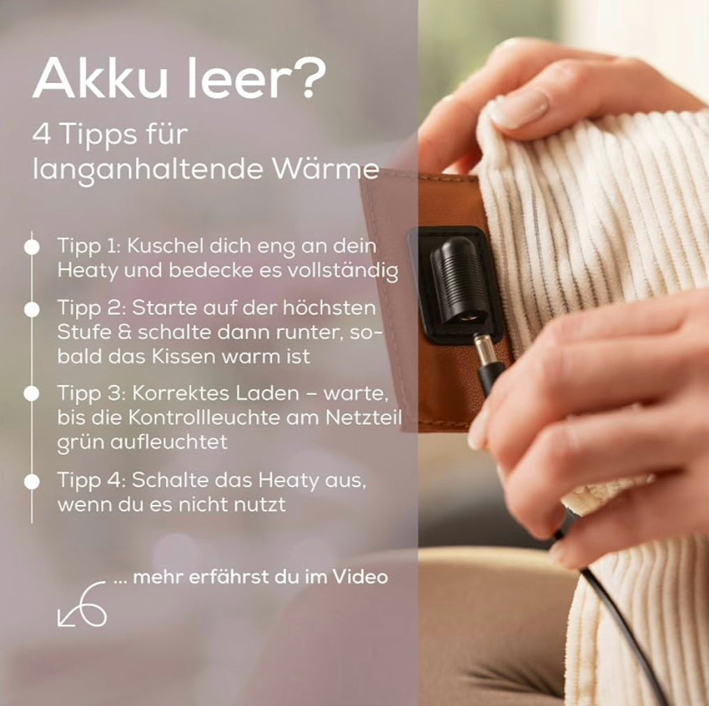 Beurer Heaty taupe Heizkissen, kabelloses Heizkissen mit Akku, Wärmekissen mit Abschaltautomatik und 3 Temperaturstufen