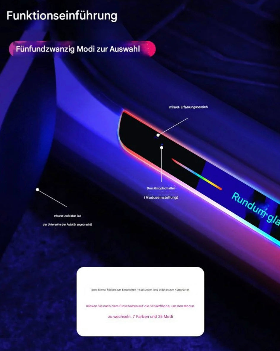 LED Einstiegsleisten Türschwellerbeleuchtung für VW magnetisch kompatibel mit Volkswagen Fahrzeuge