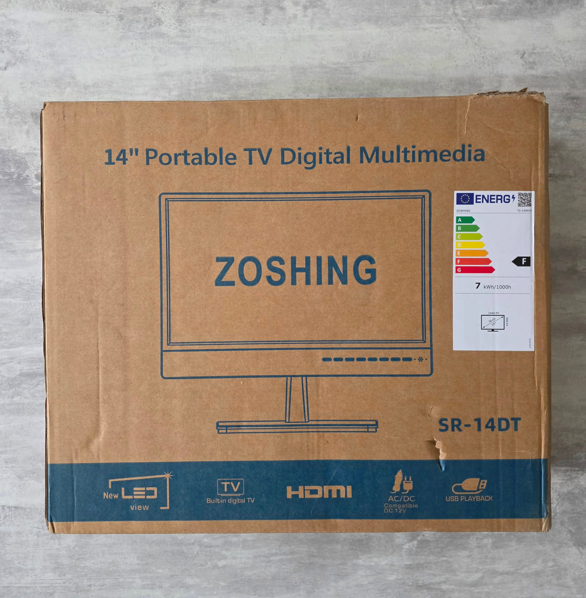 14-Zoll-Fernseher TV, 1080p Kleine TV-Bildschirme, Integrierter Digital-Tuner T2 LED